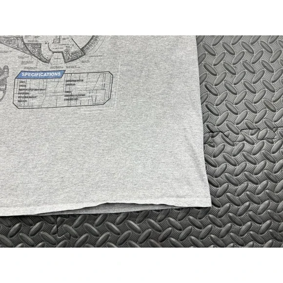 Star Wars Shirt Adult Medium Gray Millennium Falcon Film Casual Men's - Picture 5 of 12